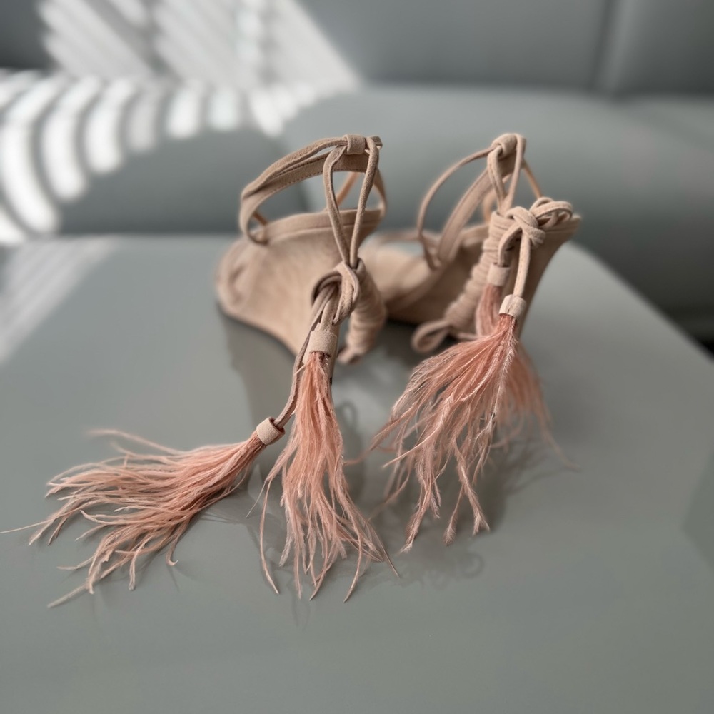 JLo x REVOLVE Apollo Sandal in Crema 8 - Picture 6 of 10